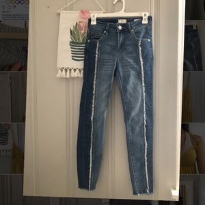 Cotton-On Two Toned Frayed Jeans